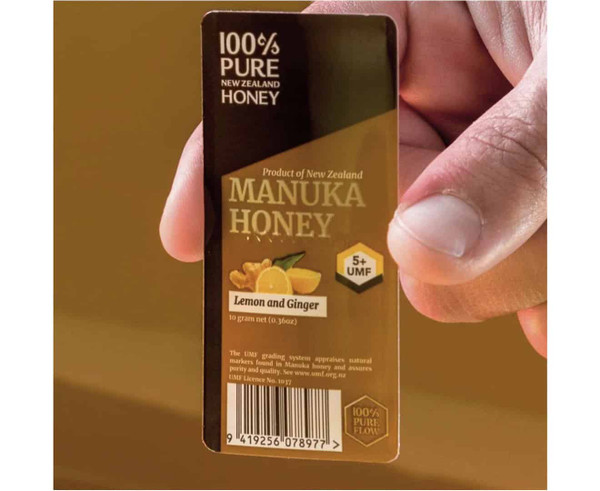 100% Pure New Zealand Honey Ginger and Lemon Manuka Sachet