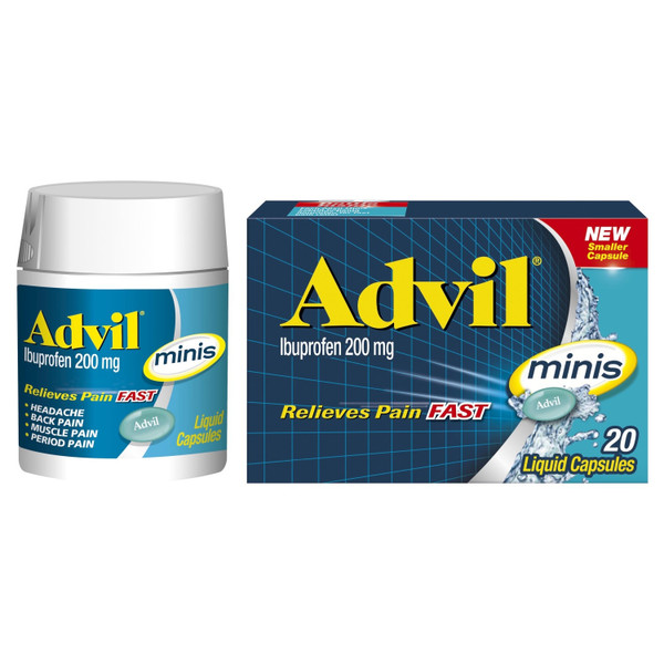 Advil Ibuprofen 200mg Minis 20 Liquid Capsules