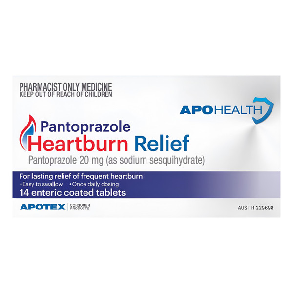 Apohealth Pantoprazole Heartburn 20Mg 14 Tablets