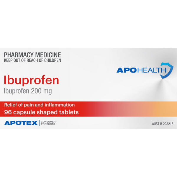Apotex Health Ibuprofen 200mg 96 Tablets