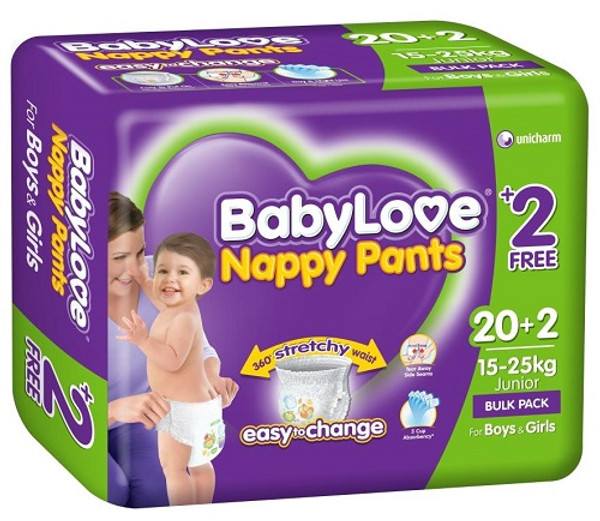 BabyLove Nappy Pants Junior 22 Pack