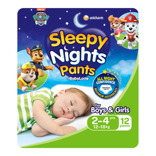 Babylove Sleepy Nights 2-4 Years Nappy Pants 12 Pack