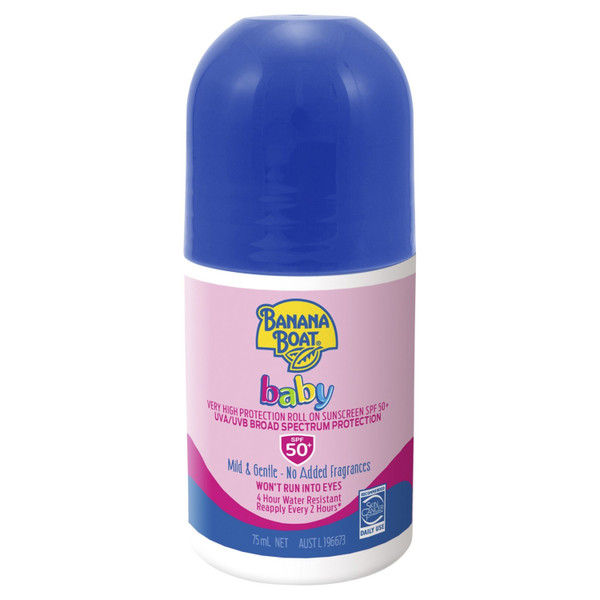 Banana Boat Baby Roll-On Sunscreen SPF 50+ 75mL