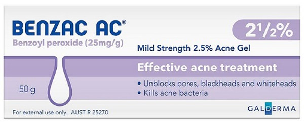 Benzac AC Mild Strength 2.5% Acne Gel 60g, Acne Treatment