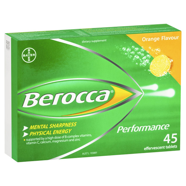 Berocca Performance Mango Orange 45 Effervescent Tablets