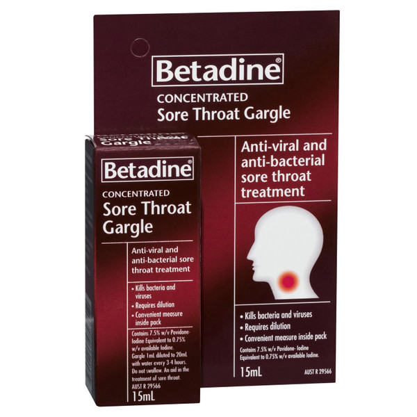 Betadine Concentrated Sore Throat Gargle 15mL