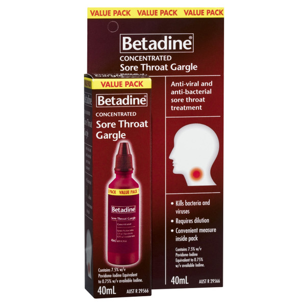 Betadine Concentrated Sore Throat Gargle 40mL