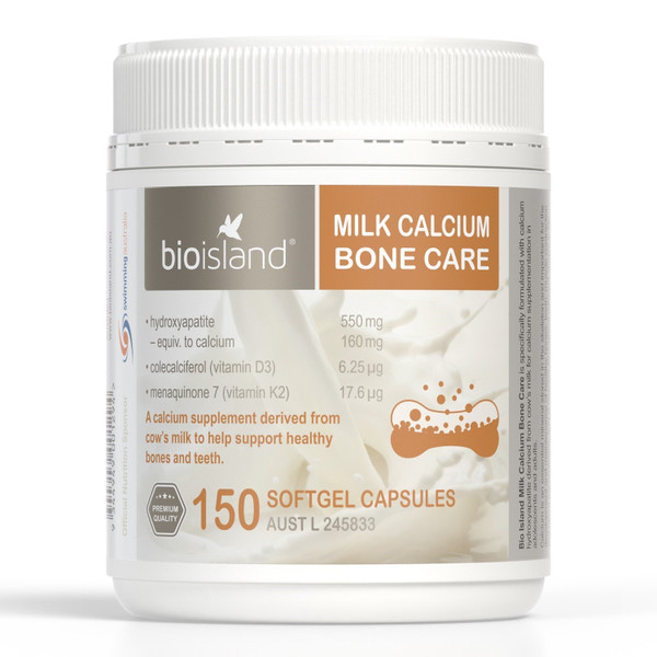 Bio Island Milk Calcium Bone Care 150 Softgel Capsules