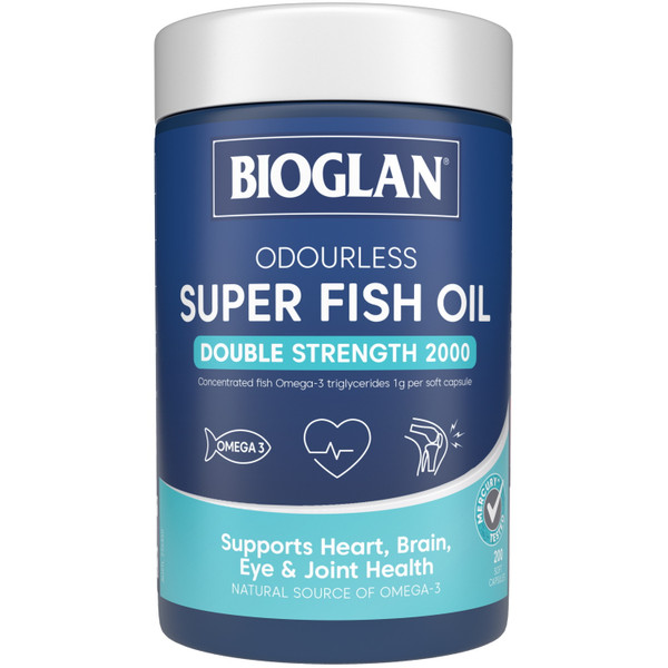 Bioglan Odourless Super Fish Oil 2000mg 200 Capsules