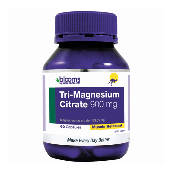 Blooms Tri Magnesium Citrate 900mg 60 Capsules
