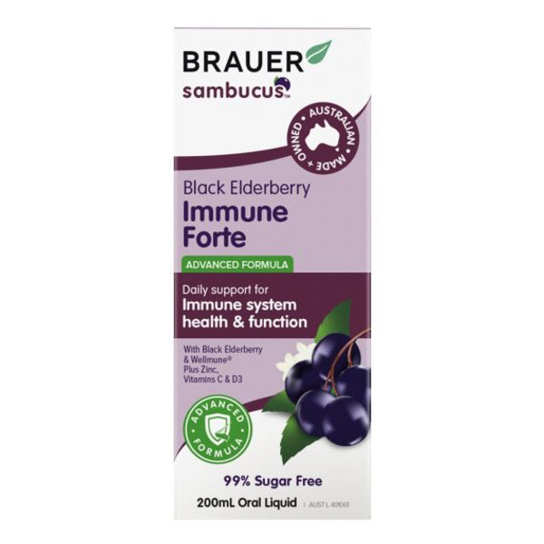 Brauer Black Elder Cough And Flu Forte Adult 200Ml