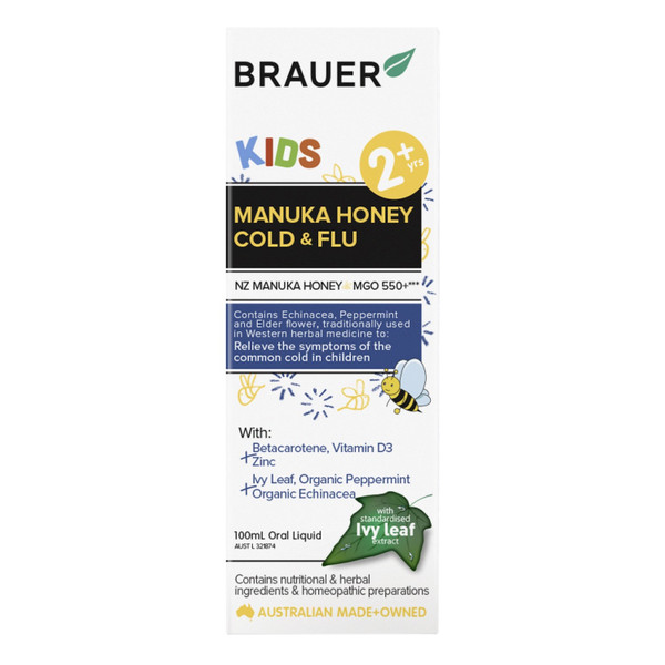 Brauer Kids Manuka Honey Cold & Flu 100ml