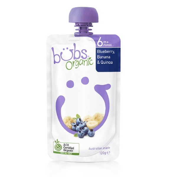 Bubs Organic Blueberry, Banana & Quinoa 120g