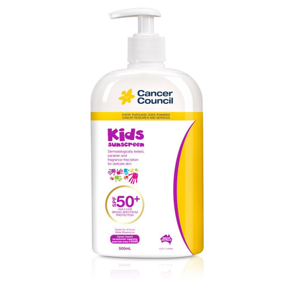 Cancer Council Kids Sunscreen SPF50+ Pump 500ml