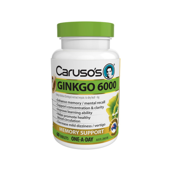 Caruso's Ginkgo 6000 One-A-Day 60 Tablets