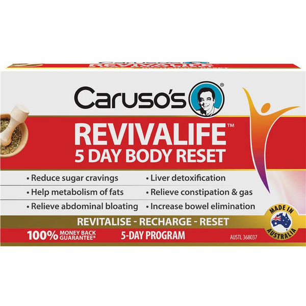 Carusos Revivalife 5 Day Body Reset Kit 30 Tablets