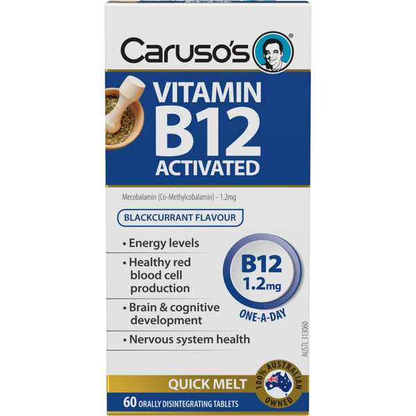 Caruso's Vitamin B12 Activated 1200mcg 60 Tablets