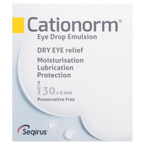 Cationorm Dry Eye Relief Single Unit Dose x 30