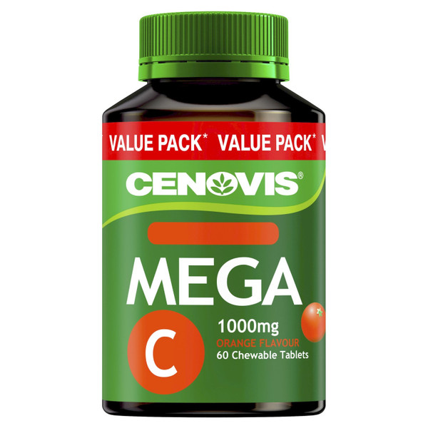 Cenovis Mega C 1000mg Orange Flavour 60 Tablets