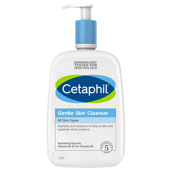 Cetaphil Gentle Skin Cleanser 1L, For Face & Body Care