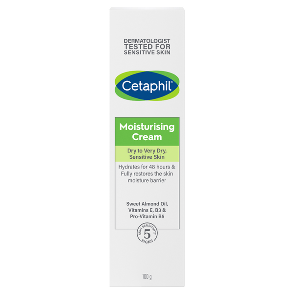 Cetaphil Moisturising Cream 100g, Rich Hydrating Moisturiser