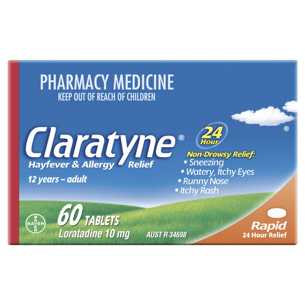 Claratyne Rapid Hayfever & Allergy Relief 60 Tablets-1682788296