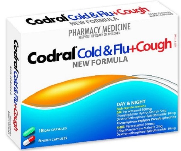 Codral Cold & Flu + Cough 24 Capsules