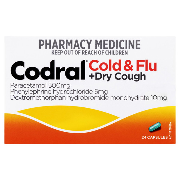 Codral PE Cold & Flu Multi-Action 24 Capsules