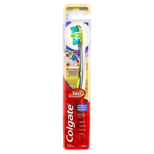 Colgate 360 Advanced Active Plaque Removal Toothbrush Soft