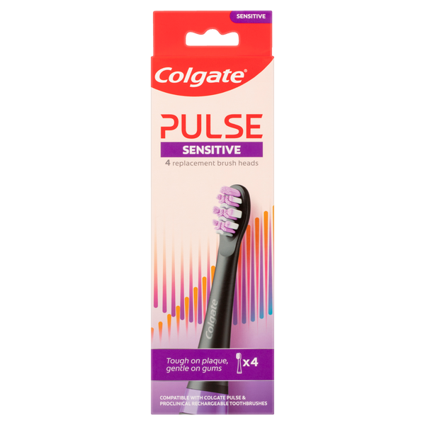 Colgate Electric Toothbrush Pulse Sensitive Refills 4Pk