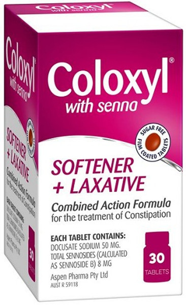 Coloxyl With Senna 30 Tablets