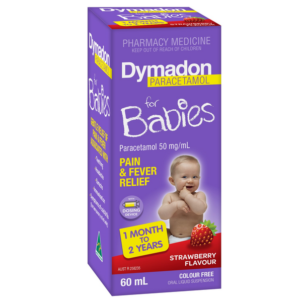Dymadon Children's Pain Relief 1 Mth-2 Yrs Strawberry 60ml