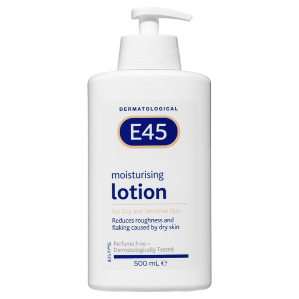 E45 Moisturising Cream for Dry Skin and Eczema Pump 500ml