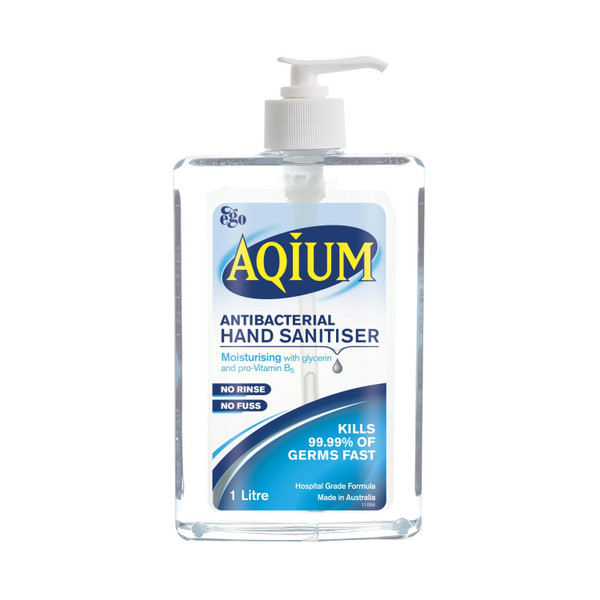 Ego Aqium Anti-Bacterial Hand Sanitiser Gel 1L