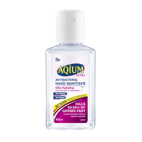 Ego Aqium Anti-Bacterial Hand Sanitiser Ultra 60ml