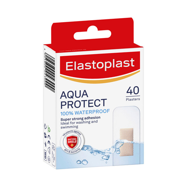 Elastoplast Waterproof Plastic Plasters 40 Pack