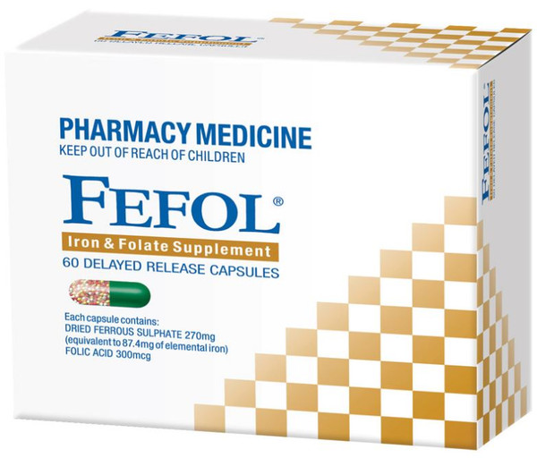 Fefol Iron & Folate Supplement 60 Capsules