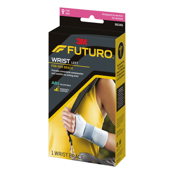 Futuro For Her Slim Silhouette Wrist Support Adjustable Left Hand