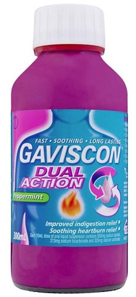 Gaviscon Dual Action Peppermint Liquid 300mL