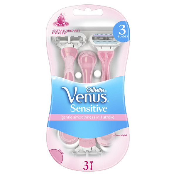 Gillette Venus Sensitive Women's Disposable Razor 3 Pack