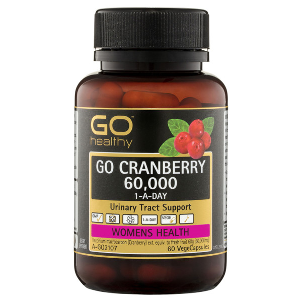GO Healthy GO Cranberry 60,000 1-A-Day 60 VegeCapsules