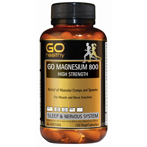 GO Healthy GO Magnesium 800 High Strength 120 Vege Capsules