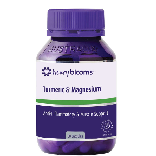 Henry Blooms Tumeric & Magnesium 60 Capsules