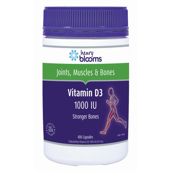 Henry Blooms Vitamin D3 1000iu 400 Capsules