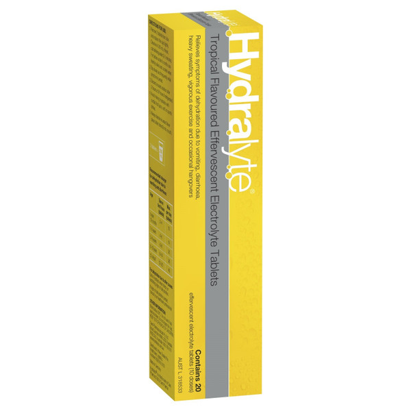 Hydralyte Effervescent Tablets Tropical 20 Pack