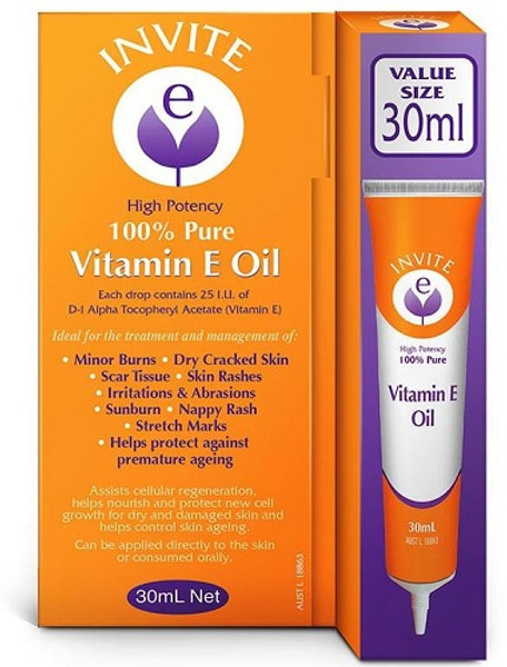 Invite E 100% Pure Vitamin E Oil 30mL