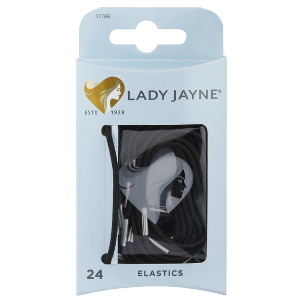 Lady Jayne Black Elastics 24 Pack