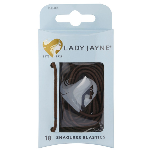 Lady Jayne Brown Snagless Elastics Pack18