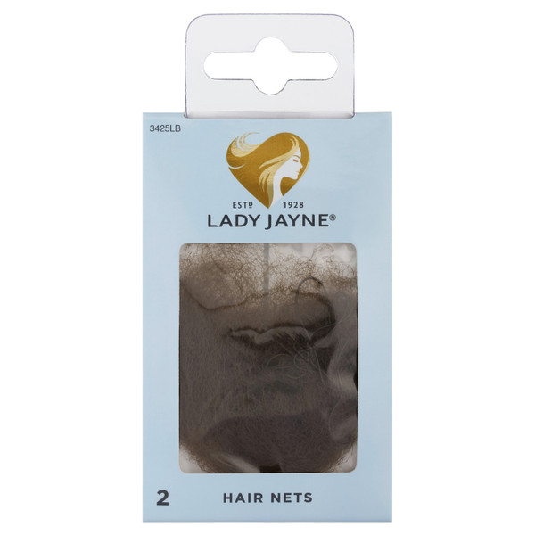 Lady Jayne Hair Net Light Brown 2 Pack