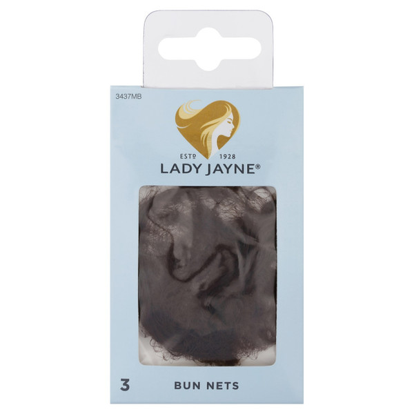 Lady Jayne Mid Brown Bun Nets 3 Pack